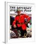 "Canadian Mountie," Saturday Evening Post Cover, March 25, 1933-Edgar Franklin Wittmack-Framed Giclee Print