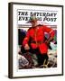 "Canadian Mountie," Saturday Evening Post Cover, March 25, 1933-Edgar Franklin Wittmack-Framed Giclee Print