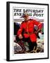 "Canadian Mountie," Saturday Evening Post Cover, March 25, 1933-Edgar Franklin Wittmack-Framed Giclee Print