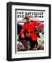 "Canadian Mountie," Saturday Evening Post Cover, March 25, 1933-Edgar Franklin Wittmack-Framed Giclee Print