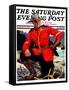 "Canadian Mountie," Saturday Evening Post Cover, March 25, 1933-Edgar Franklin Wittmack-Framed Stretched Canvas