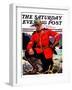 "Canadian Mountie," Saturday Evening Post Cover, March 25, 1933-Edgar Franklin Wittmack-Framed Giclee Print