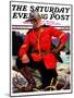 "Canadian Mountie," Saturday Evening Post Cover, March 25, 1933-Edgar Franklin Wittmack-Mounted Giclee Print