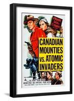 Canadian Mounties Vs. Atomic Invaders, Top, from Left: William Henry, Susan Morrow, 1953-null-Framed Art Print