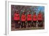 Canadian Mounties with Dogs-null-Framed Art Print