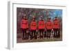 Canadian Mounties with Dogs-null-Framed Art Print