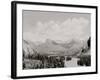 Canadian National Park, Down Bow Valley from Banff Springs Hotel, Alberta, Canada-null-Framed Photo