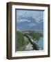 Canadian National Railways Goods Train Along Athabasca River, Jasper National Park, Rocky Mountains-Ursula Gahwiler-Framed Photographic Print