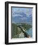 Canadian National Railways Goods Train Along Athabasca River, Jasper National Park, Rocky Mountains-Ursula Gahwiler-Framed Photographic Print