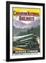 Canadian National Railways Poster Showing a Steam Engine Train in Canada-null-Framed Photographic Print