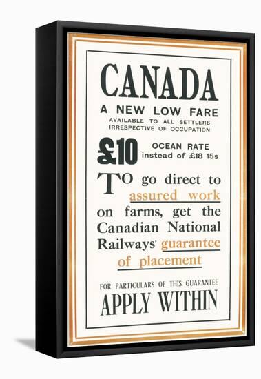 Canadian National Railways Poster-null-Framed Stretched Canvas