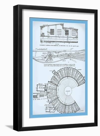 Canadian National Roundhouse-null-Framed Art Print
