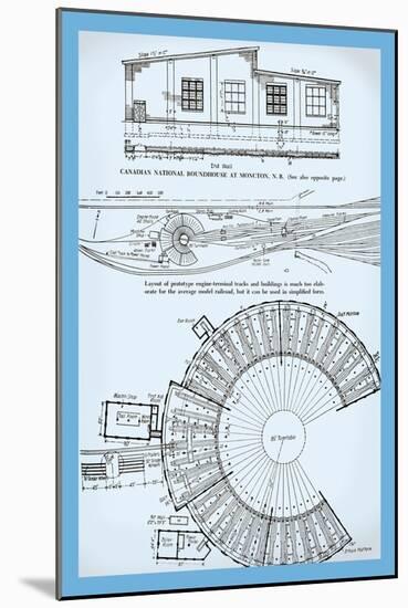 Canadian National Roundhouse-null-Mounted Art Print