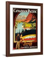 Canadian Pacific, Banff-null-Framed Art Print