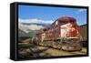 Canadian Pacific Freight Train Locomotive at Banff Station-Neale Clark-Framed Stretched Canvas