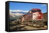 Canadian Pacific Freight Train Locomotive at Banff Station-Neale Clark-Framed Stretched Canvas