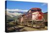 Canadian Pacific Freight Train Locomotive at Banff Station-Neale Clark-Stretched Canvas