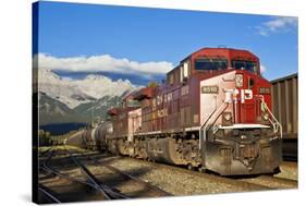 Canadian Pacific Freight Train Locomotive at Banff Station-Neale Clark-Stretched Canvas