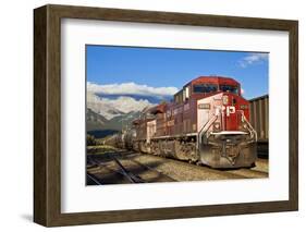 Canadian Pacific Freight Train Locomotive at Banff Station-Neale Clark-Framed Photographic Print