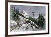 Canadian Pacific Railroad Snowshed at Ross Peak, British Columbia, 1880s-null-Framed Giclee Print