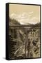 Canadian Pacific Railroad Trestle Over Stoney Creek, 296 Feet High, 1880s-null-Framed Stretched Canvas