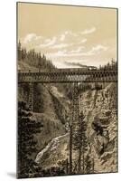 Canadian Pacific Railroad Trestle Over Stoney Creek, 296 Feet High, 1880s-null-Mounted Giclee Print