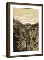 Canadian Pacific Railroad Trestle Over Stoney Creek, 296 Feet High, 1880s-null-Framed Giclee Print