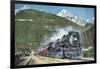 Canadian Pacific Railway at the Foot of the Rocky Mountains, 1935-null-Framed Giclee Print