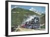 Canadian Pacific Railway at the Foot of the Rocky Mountains, 1935-null-Framed Giclee Print