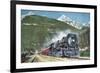 Canadian Pacific Railway at the Foot of the Rocky Mountains, 1935-null-Framed Giclee Print