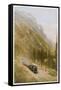 Canadian Pacific Railway Train Emerges from the Connaught Tunnel in the Selkirk Mountains-null-Framed Stretched Canvas