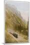 Canadian Pacific Railway Train Emerges from the Connaught Tunnel in the Selkirk Mountains-null-Mounted Art Print