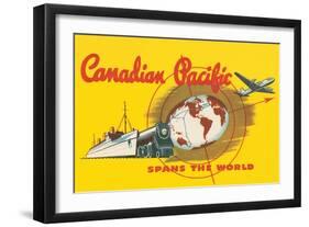 Canadian Pacific Spans the World-null-Framed Art Print