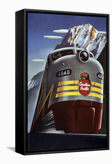 Canadian Pacific Train-null-Framed Stretched Canvas