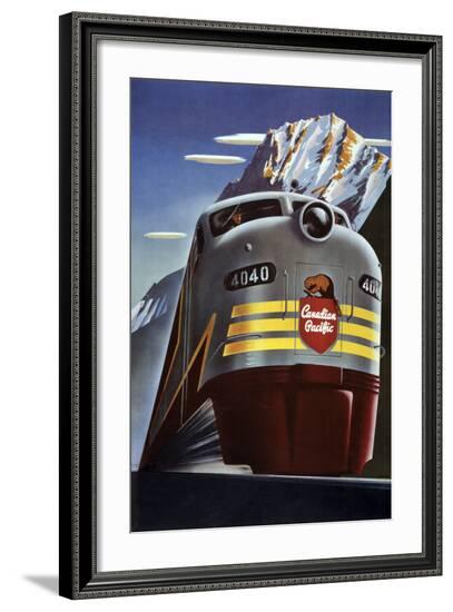 Canadian Pacific Train--Framed Giclee Print