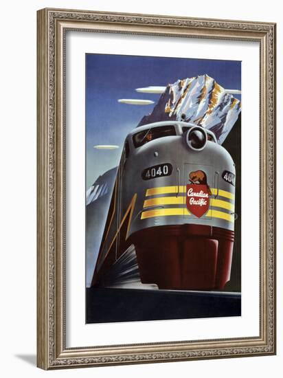 Canadian Pacific Train-null-Framed Giclee Print