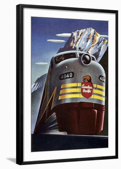 Canadian Pacific Train-null-Framed Giclee Print