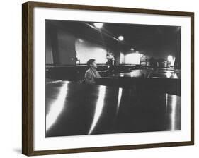 Canadian Pianist Glenn Gould Singing at Columbia Recording Studio-Gordon Parks-Framed Premium Photographic Print