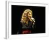 Canadian Pop Music Star Celine Dion Singing Into Microphone During "Hirshfeld Drawing" Function-Dave Allocca-Framed Premium Photographic Print