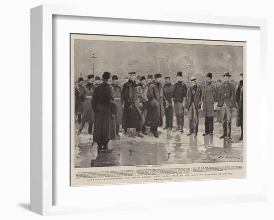 Canadian Roughriders for South Africa, Lord Minto Wishing the Officers Farewell at Ottawa-Frederic De Haenen-Framed Giclee Print