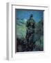 Canadian Sentry, Moonlight, Neuville-Vitesse, 1918-Alfred Bastien-Framed Giclee Print