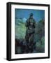 Canadian Sentry, Moonlight, Neuville-Vitesse, 1918-Alfred Bastien-Framed Giclee Print