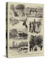 Canadian Sketches, a Moose-Hunting Expedition, on the Road-Sydney Prior Hall-Stretched Canvas