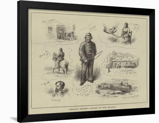 Canadian Sketches, Calgary to Fort Macleod-null-Framed Premium Giclee Print