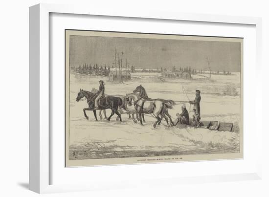 Canadian Sketches, Making Tracks on the Ice-null-Framed Giclee Print