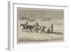 Canadian Sketches, Making Tracks on the Ice-null-Framed Giclee Print