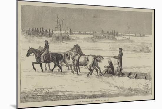 Canadian Sketches, Making Tracks on the Ice-null-Mounted Giclee Print