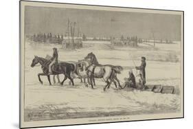 Canadian Sketches, Making Tracks on the Ice-null-Mounted Giclee Print