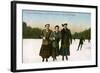 Canadian Winter Sports: a Jolly Trio, Grenadier Pond, Toronto, Canada, 20th Century-null-Framed Giclee Print