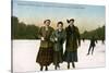 Canadian Winter Sports: a Jolly Trio, Grenadier Pond, Toronto, Canada, 20th Century-null-Stretched Canvas